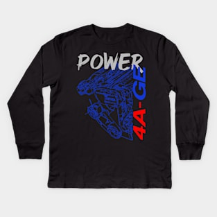 4A GE AE86 Engine Kids Long Sleeve T-Shirt